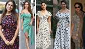 printed and polka dresses in trend among Bollywood actresses