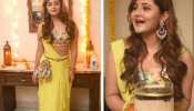 rashami desai latest photo in yellow saree