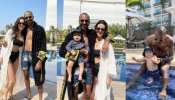 hardik pandya and natasa stankovic enjoy first day on pool with baby boy agastya