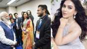 know who is viral girl nusraat faria with pm modi 