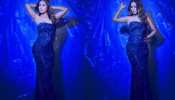 hina khan shares bold photos in blue bodycon dress she flaunts her figure