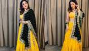 raveena tandon shares beautiful photos in traditional look yellow lehenga