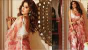 janhvi kapoor shares beautiful photos in floral saree actress gave killer looks