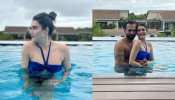 स्विमिंग पूल में पति संग रोमांटिक हुईं करिश्मा तन्ना, टू-पीस पहन मचाई सनसनी