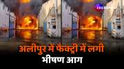 fire broke out in a warehouse in Alipur Delhi 34 fire tenders on the spot