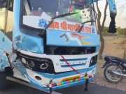 जोधपुर NH 125 पर कार को निजी बस ने मारी टेक्कर, जांच में जुटी पुलिस