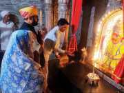 BJP Banswara Lok Sabha candidate Mahendrajit Singh Malviya reached the temple before voting