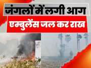 Bihar Fire News Fire broke out in the forests behind Chapra Panapur Government Hospital ambulance burnt to ashes