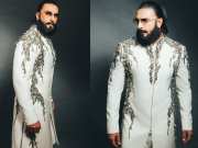 Ranveer Singh pictures in white silver heavy work Indo Western Sherwani went viral on Instagram