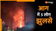 Barmer News 5 people got badly burnt in fire in junkyard in Balotra