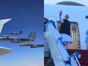 Modi in Saudi Arabia: हवा में PM मोदी की सुरक्षा में लगे &#039;चार चांद&#039;, सऊदी हवाई क्षेत्र में पहुंचते ही एस्कॉर्ट करने पहुंचे लड़ाकू विमान, देखें- वीडियो