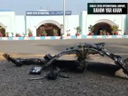 satellite images of pakistani air base after india strike operation sindoor