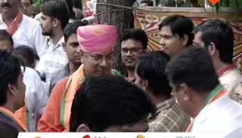 Satish Poonia reached Bjp headoffice for the first time after becoming BJP chief