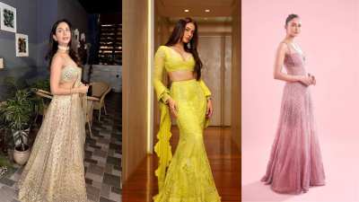 try these 5 beautiful outfits of actress rakul preet during this wedding season