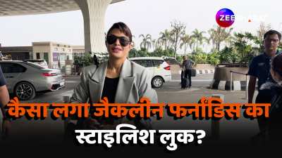 bollywood actress jacqueline fernandez spotted in stylish formal look at mumbai airport video viral