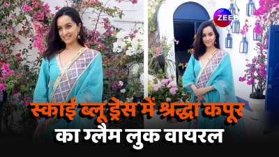 shraddha kapoor spotted in glamorous look in blue traditional dress video viral