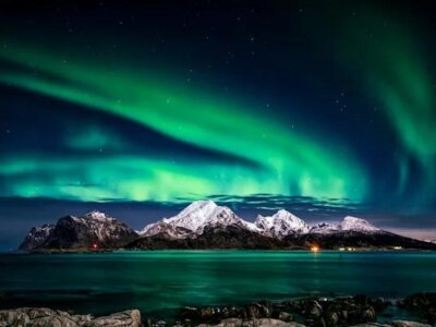 What is northern lights sky illuminated with aurora borealis 