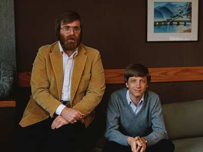 microsoft founded by childhood friends bill gates and paul allen