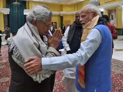 Sitaram yechury death news Update on political history viral photo with narendra modi