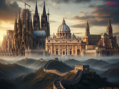 worlds longest construction historical buildings sagrada familia cologne cathedral great wall of china burgos 