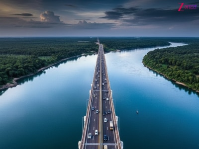 longest bridge of india bhupen hazarika setu connect assam to arunachal pradesh 9km long