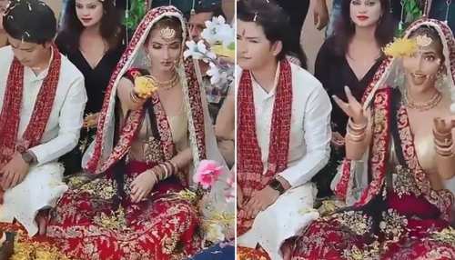 दुल्हन की इस हरकत को देखकर दंग रह गए लोग, मंडप में ही करने लगी ऐसा; देखें Video दुल्हन की इस हरकत को देखकर दंग रह गए लोग, मंडप में ही करने लगी ऐसा; देखें Video