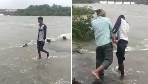 तेज रफ्तार में बह रही थी नदी, पार करके आया शख्स तो बाप-भाई ने जड़े थप्पड़ पे थप्पड़; देखें Viral Video तेज रफ्तार में बह रही थी नदी, पार करके आया शख्स तो बाप-भाई ने जड़े थप्पड़ पे थप्पड़; देखें Viral Video