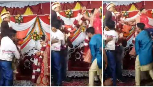 Wedding Video: इतनी मेहनत के बाद भी दूल्हे को वरमाला नहीं पहना पाई दुल्हन, देखिए मजेदार वीडियो Wedding Video: इतनी मेहनत के बाद भी दूल्हे को वरमाला नहीं पहना पाई दुल्हन, देखिए मजेदार वीडियो