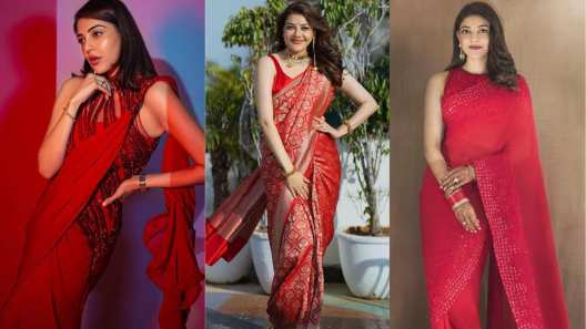 this wedding season try these beautiful saree looks of actress kajal aggarwal