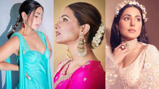 this wedding season try these 5 beautiful hairstyles of actress hina khan 