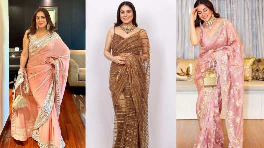 this wedding season try these saree looks of actress shraddha arya 