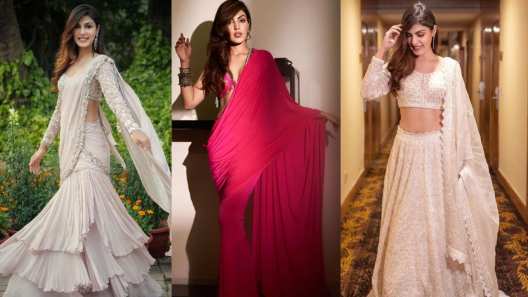 this wedding season try these ethnic looks of actress rhea chakraborty
