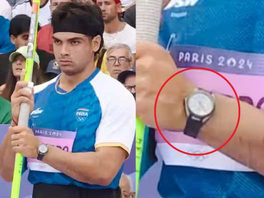 neeraj chopra watch price wear during Javelin throw in paris olympics 2024