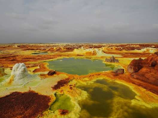 hottest place on earth  Danakil Depression Ethiopia facts location temperature volcanoes