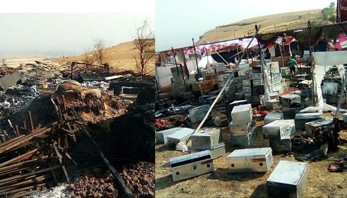 भंसाली की फिल्म 'पद्मावती' के सेट पर तोड़फोड़, जलाई गई कई चीजें भंसाली की फिल्म 'पद्मावती' के सेट पर तोड़फोड़, जलाई गई कई चीजें