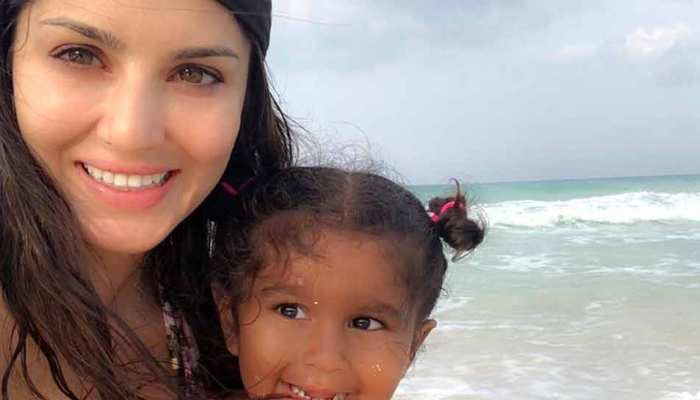 सनी लियोनी ने इस अंदाज में किया अपनी बेटी का B'day Wish, देखें PHOTOS