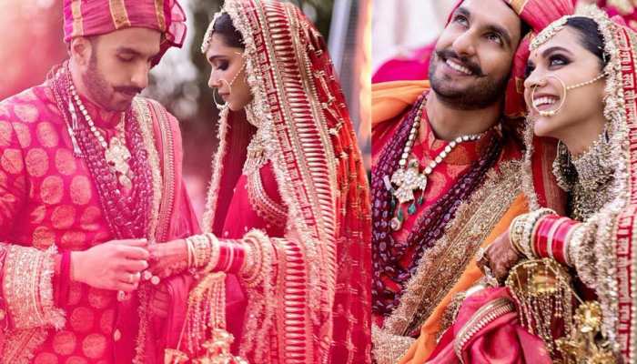 Photos: कोंकणी दीपिका पादुकोण पर चढ़ा रणवीर सिंह का सिंधी रंग, यूं बनीं खूबसूरत दुल्‍हन