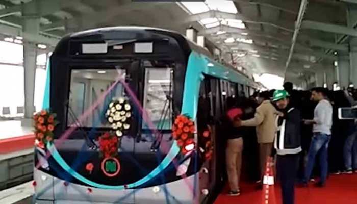 नोएडा मेट्रो की एक्वा लाइन के संचालन को हरी झंडी, जल्द होगा उद्घाटन नोएडा मेट्रो की एक्वा लाइन के संचालन को हरी झंडी, जल्द होगा उद्घाटन