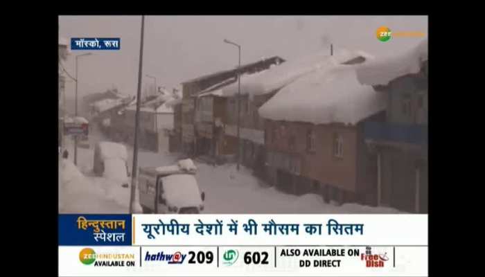 Worst weather conditions due to snowfall in Europe