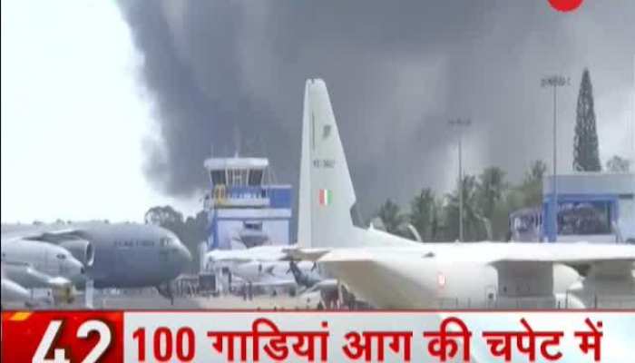 News 100: Fire at car parking area of Aero India show in Bengaluru