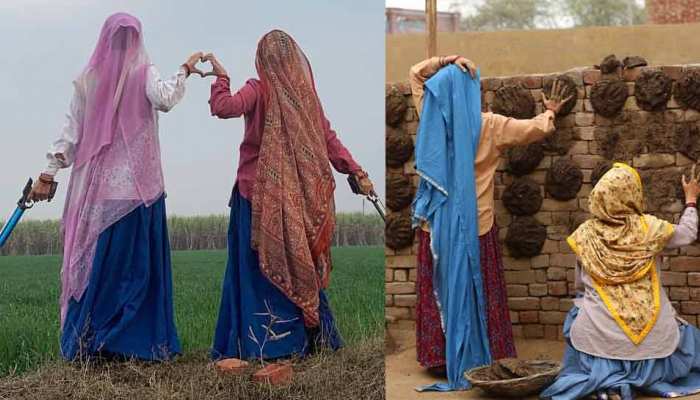 तापसी पन्नू के साथ भूमि पेडनेकर का नया कारनामा, दोनों ने मिलकर दीवार पर थापे उपले तापसी पन्नू के साथ भूमि पेडनेकर का नया कारनामा, दोनों ने मिलकर दीवार पर थापे उपले