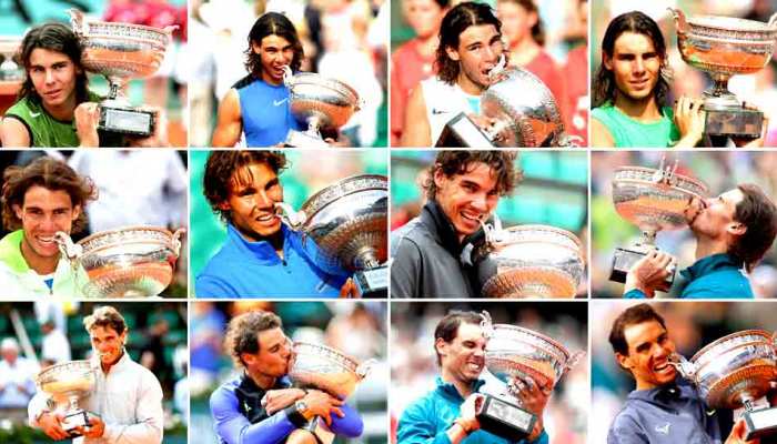 French Open 2019: राफेल नडाल रोलांगैरो पर 12वीं बार चैंपियन बने, डॉमिनिक थिएम फिर खाली हाथ... French Open 2019: राफेल नडाल रोलांगैरो पर 12वीं बार चैंपियन बने, डॉमिनिक थिएम फिर खाली हाथ...
