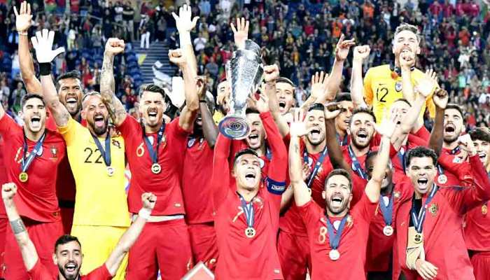 Football: पुर्तगाल ने जीता नेशंस लीग कप, फाइनल में हॉलैंड को हराया Football: पुर्तगाल ने जीता नेशंस लीग कप, फाइनल में हॉलैंड को हराया