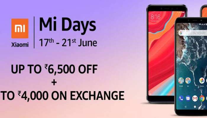 अमेजन पर आज से 'Mi Days' सेल, स्मार्टफोन्स पर 6500 रुपये तक का मिल रहा डिस्काउंट अमेजन पर आज से 'Mi Days' सेल, स्मार्टफोन्स पर 6500 रुपये तक का मिल रहा डिस्काउंट