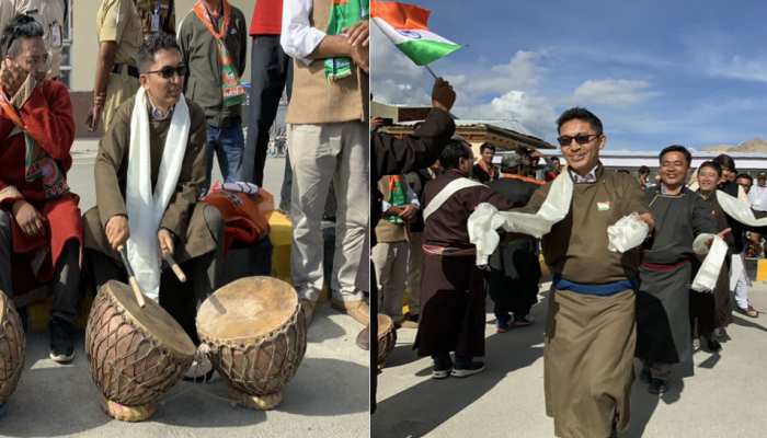 VIDEO: आजादी के जश्न में डूबा लद्दाख, सांसद नामग्याल ने लेह में झूमकर किया डांस VIDEO: आजादी के जश्न में डूबा लद्दाख, सांसद नामग्याल ने लेह में झूमकर किया डांस
