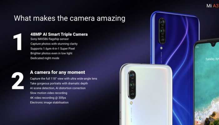 Xiaomi ने भारतीय बाजार में लॉन्च किया Mi A3, जानें कीमत और फीचर्स Xiaomi ने भारतीय बाजार में लॉन्च किया Mi A3, जानें कीमत और फीचर्स