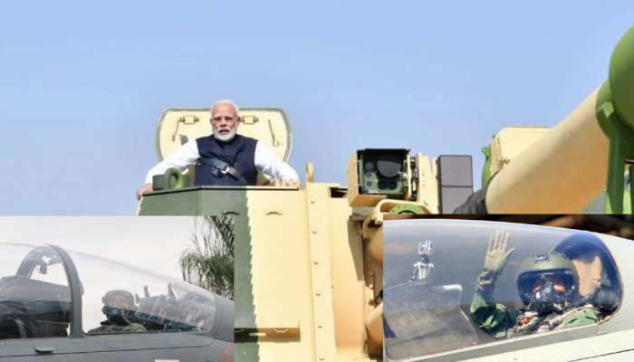 PICS: मोदी की 'फाइटर कैबिनेट' से मिलिए, टैंक में PM और लड़ाकू विमान में रक्षा मंत्री PICS: मोदी की 'फाइटर कैबिनेट' से मिलिए, टैंक में PM और लड़ाकू विमान में रक्षा मंत्री