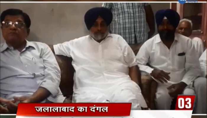Sukhbir Badal's door-to-door campaign in Jalalabad