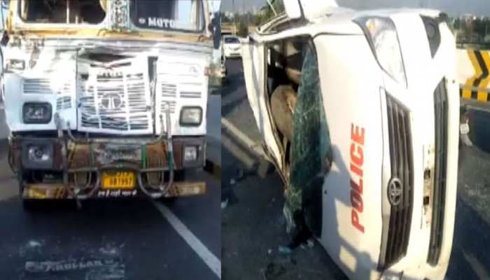 बिक्रम सिंह मजीठिया के काफिले की पायलट कार की ट्रक से भिड़ंत, 1 जवान की मौत, 4 घायल बिक्रम सिंह मजीठिया के काफिले की पायलट कार की ट्रक से भिड़ंत, 1 जवान की मौत, 4 घायल
