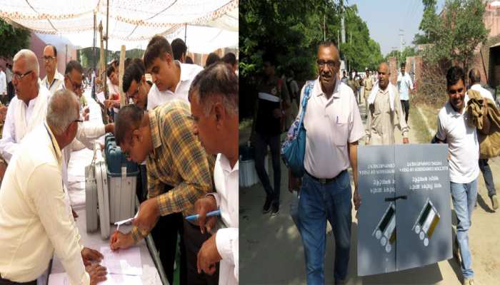 हिसार: पोलिंग बूथों के लिए रवाना हुई पार्टियां, 5176 कर्मचारी कराएंगे मतदान हिसार: पोलिंग बूथों के लिए रवाना हुई पार्टियां, 5176 कर्मचारी कराएंगे मतदान